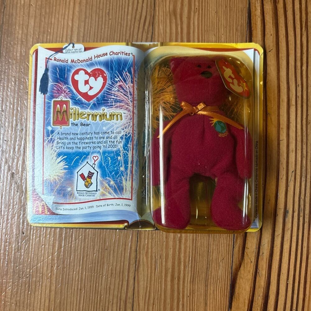 TY McDonalds Teenie Beanie Baby Millennium the Bear (2000) plush‎ toy
